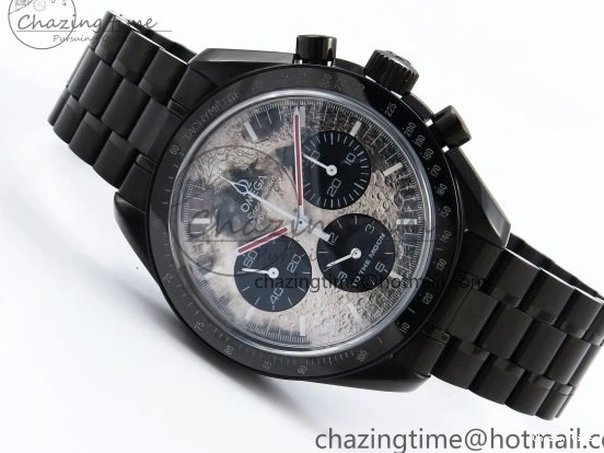 0413 Speedmaster Black Benom PVD Moon RMF Best Edition on PVD Bracelet Lemania HW WrinkleFree 7727
